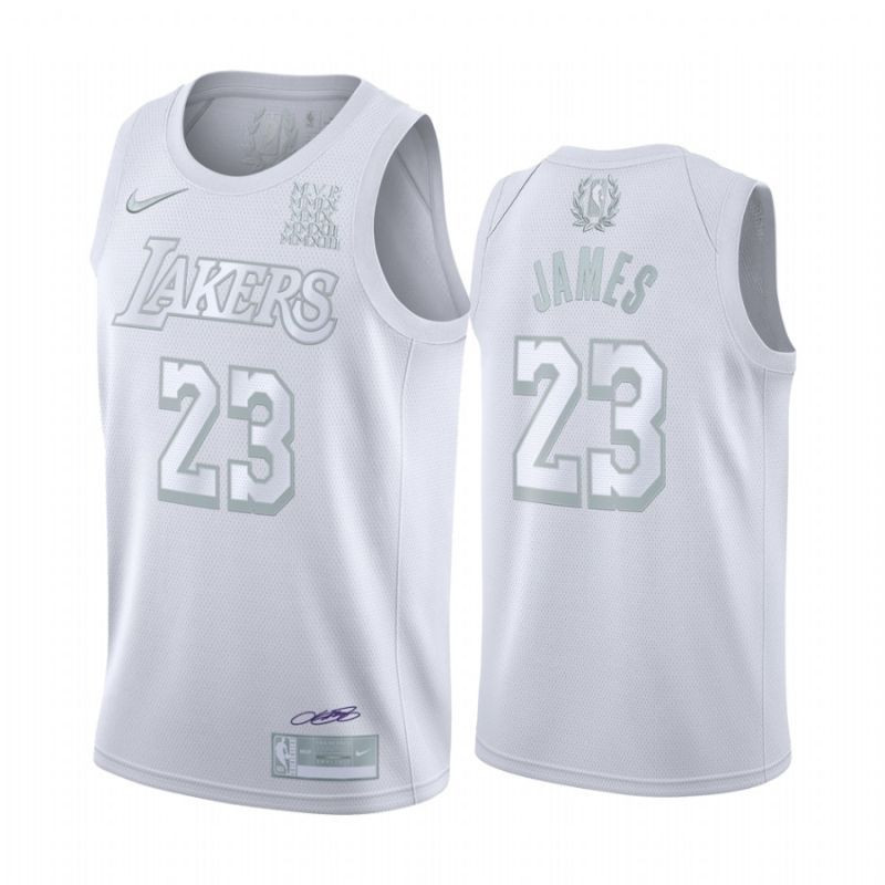 Los Angeles Lakers LeBron James #23 2020 MVP New Arrival White jersey