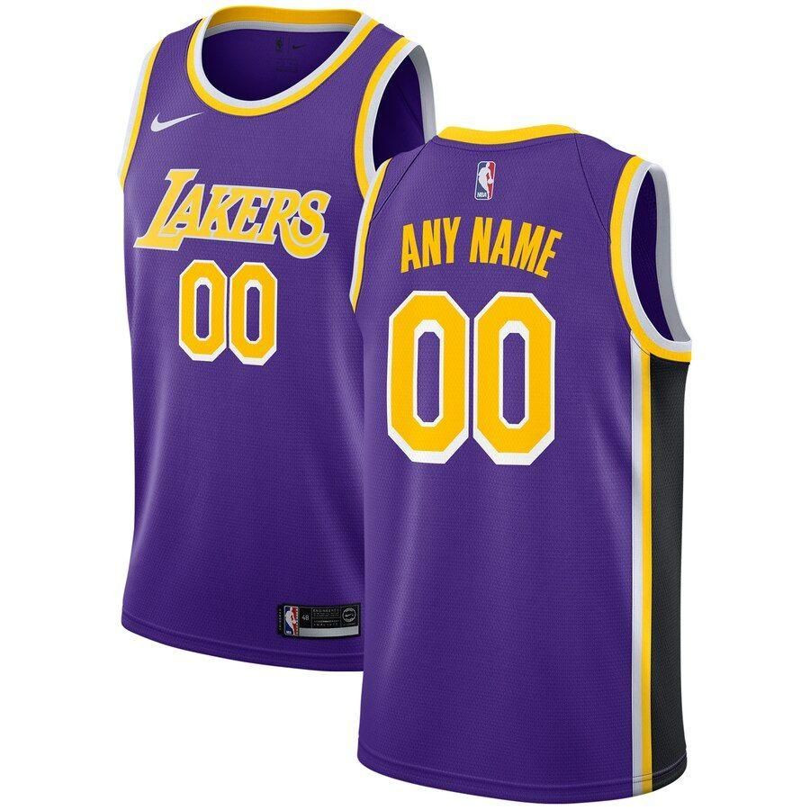 Los Angeles Lakers Custom Swingman Jersey Purple Statement Edition 2019