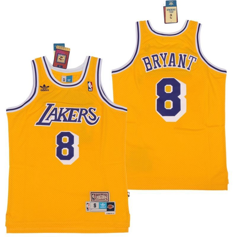 Los Angeles Lakers Kobe Bryant #8 NBA Throwback Yellow Jersey