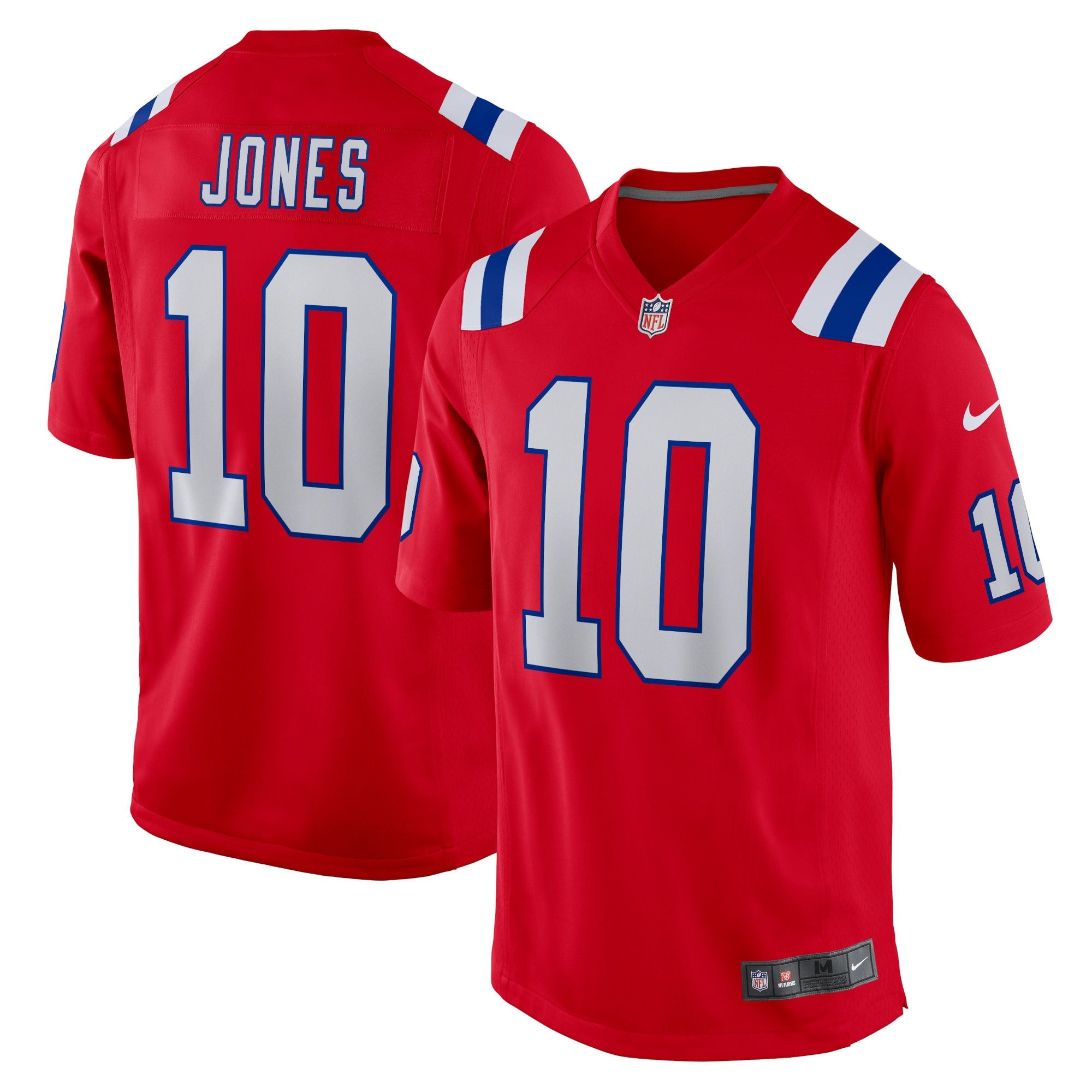 Mens New England Patriots Mac Jones Red Alternate Game Jersey Gift for New England Patriots fans