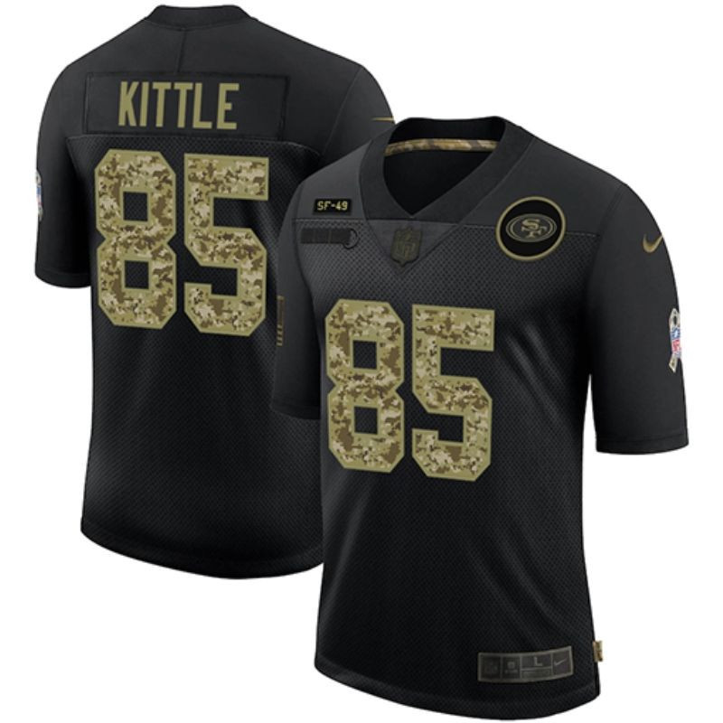San Francisco 49Ers George Kittle #85 Salute To Service Camo Black Jersey