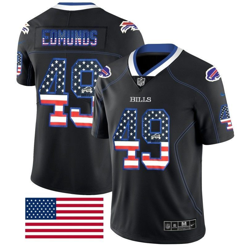 Tremaine Edmunds #49 Buffalo Bills Legendary Flag Edition Black Jersey