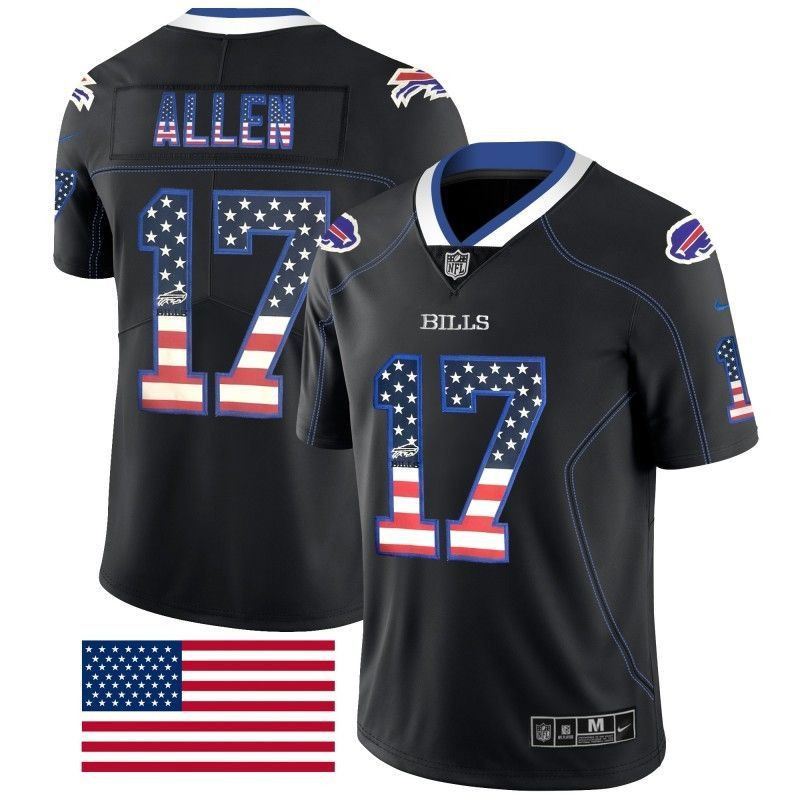 Josh Allen #17 Buffalo Bills Legendary Flag Edition Black Jersey