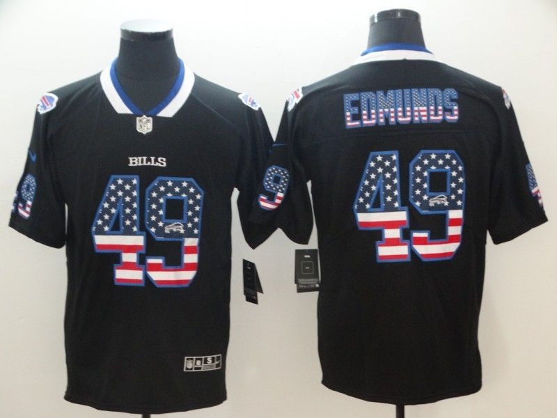Tremaine Edmunds #49 Buffalo Bills Legendary Flag Edition Black Jersey
