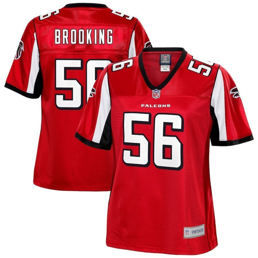 Womens Atlanta Falcons Keith Brooking Red Retired Player Jersey