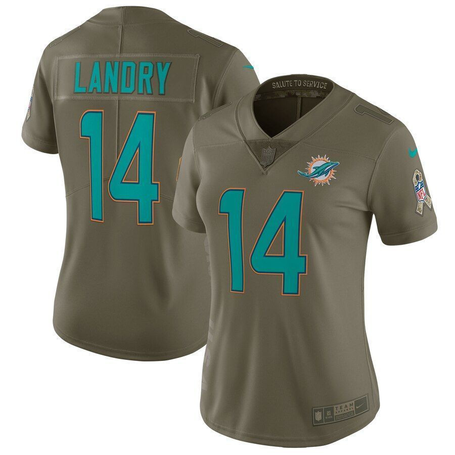 Jarvis Landry Dolphins Womens Salute to Service Limited Jersey Olive 2019