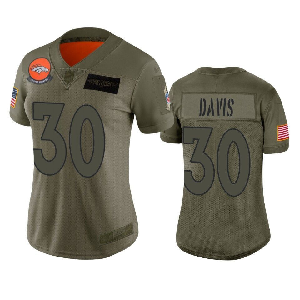 Womens Denver Broncos Terrell Davis Limited Jersey 2019 Salute to Service
