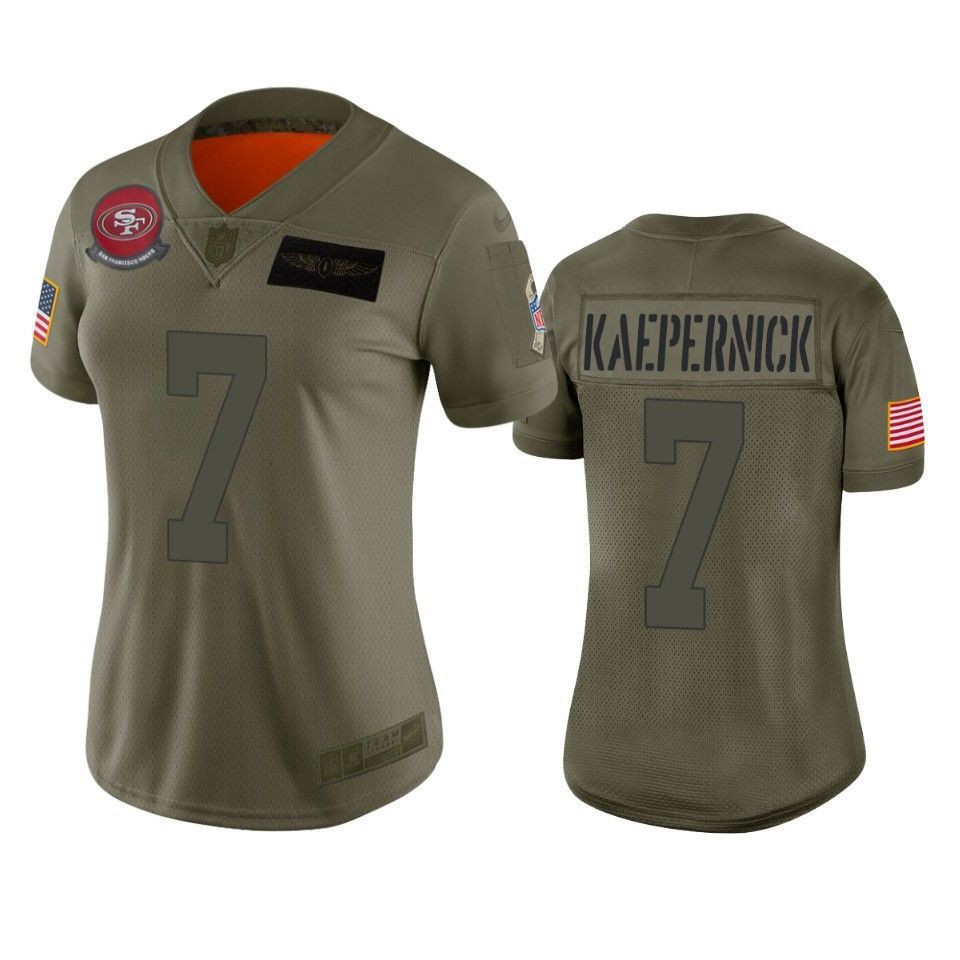Womens San Francisco 49ers Colin Kaepernick Limited Jersey 2019 Salute to Service