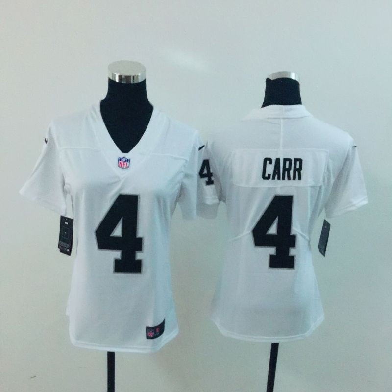 Oakland Raiders Derek Carr #4 NFL 2020 White Womens Jersey