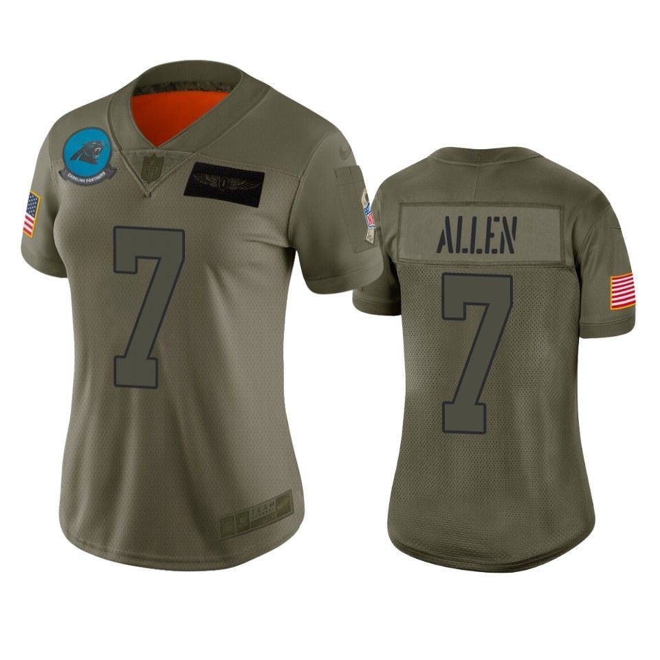 Womens Carolina Panthers Kyle Allen Limited Jersey 2019 Salute to Service