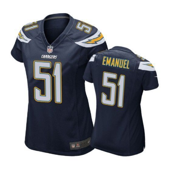 Los Angeles Chargers Kyle Emanuel Navy Womens Jersey