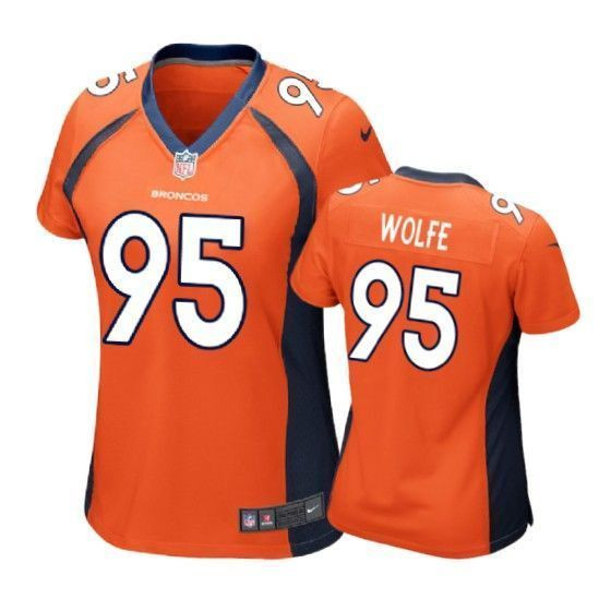 Denver Broncos Dereklfe Orange Womens Jersey