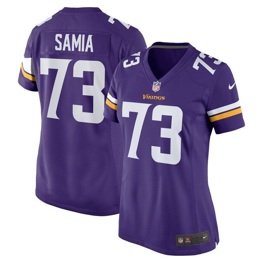 Womens Minnesota Vikings Dru Samia Purple Game Jersey