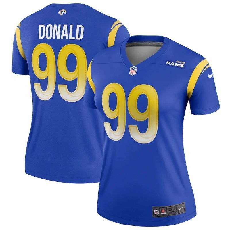 Los Angeles Rams Aaron Donald #99 NFL 2020 Cobalt Womens Jersey