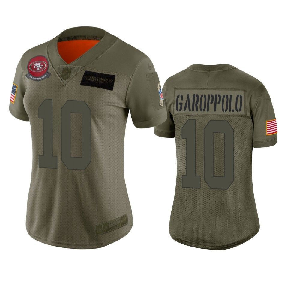 Womens San Francisco 49ers Jimmy Garoppolo Limited Jersey 2019 Salute to Service