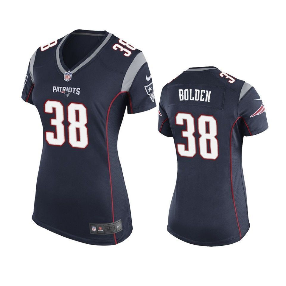 New England Patriots Brandon Bolden Game Navy Womens Jersey