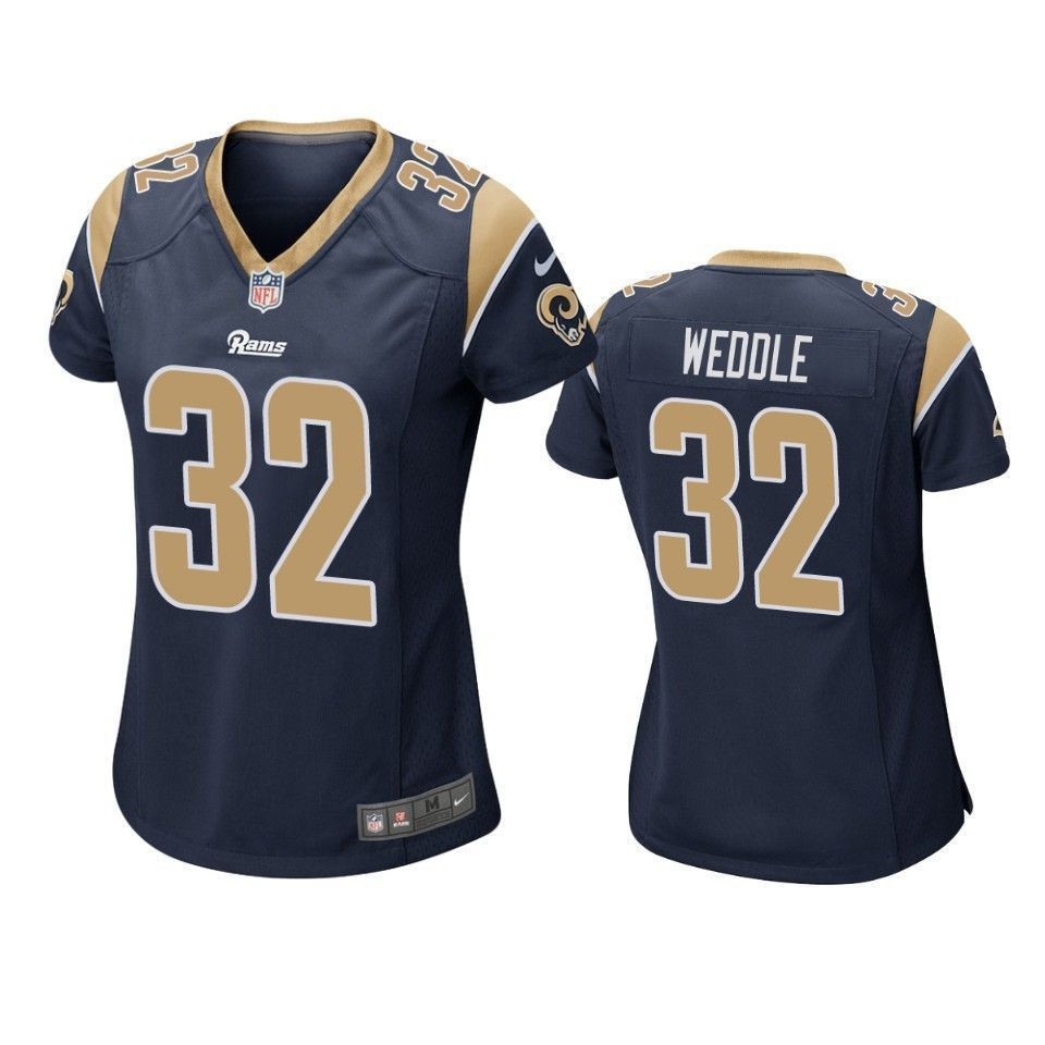Los Angeles Rams Eric Weddle Game Navy Womens Jersey