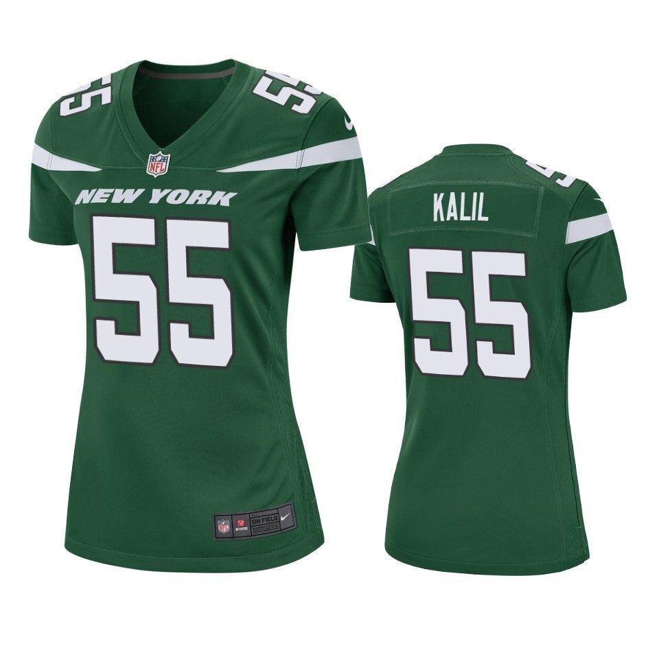 New York Jets Ryan Kalil Game Green Womens Jersey