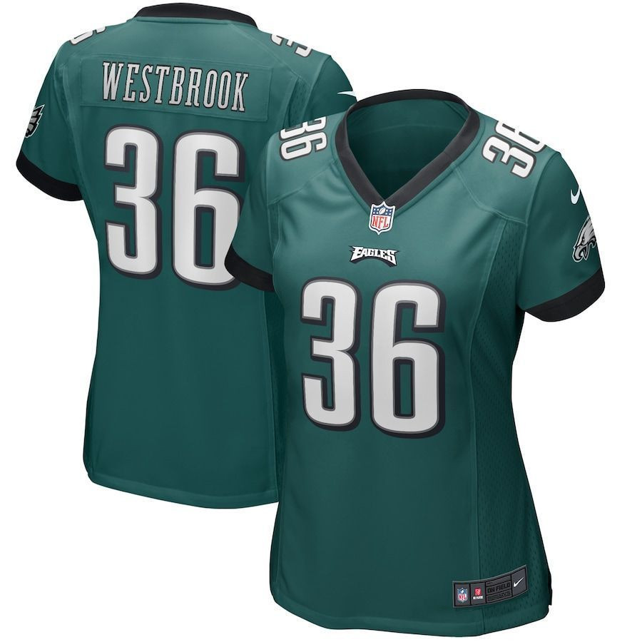 Womens Philadelphia Eagles Brian Westbrook Midnight Green Game Retired Player Jersey