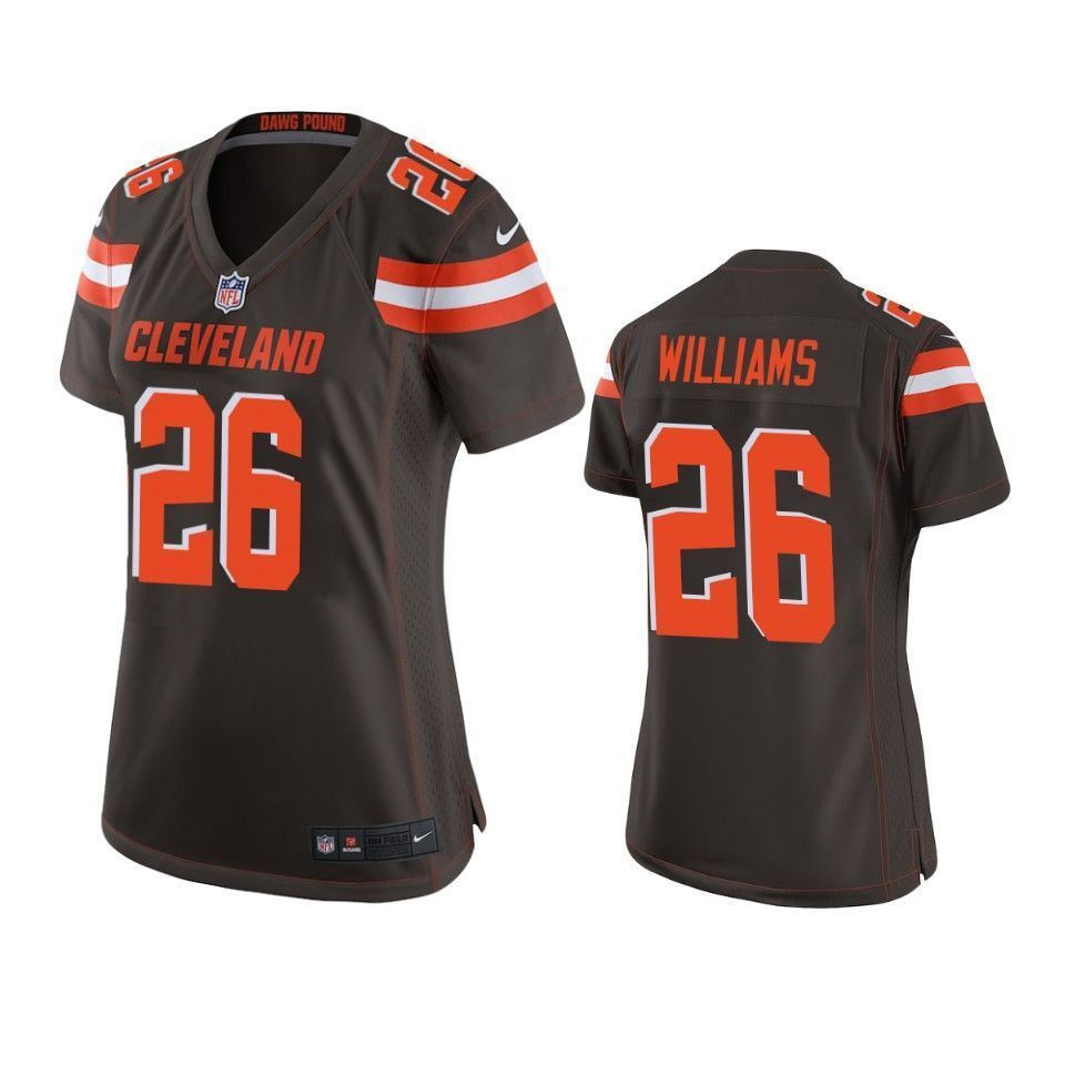Cleveland Browns Greedy Williams 2019 NFL Draft Brown Game Womens Jersey