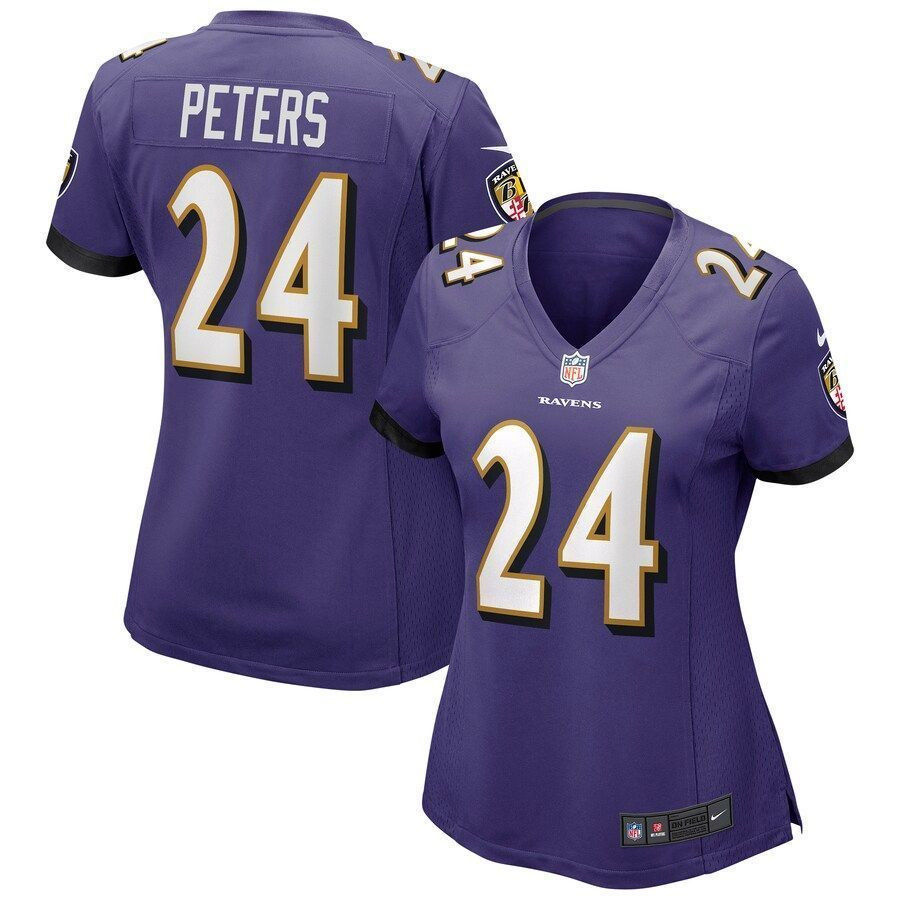 Womens Baltimore Ravens Marcus Peters Purple Game Jersey