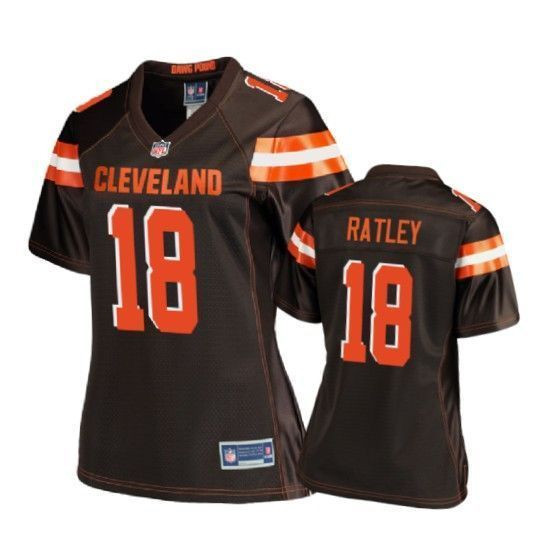 Cleveland Browns Damion Ratley Brown Womens Jersey