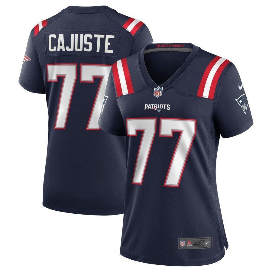 Womens New England Patriots Yodny Cajuste Navy Team Game Jersey