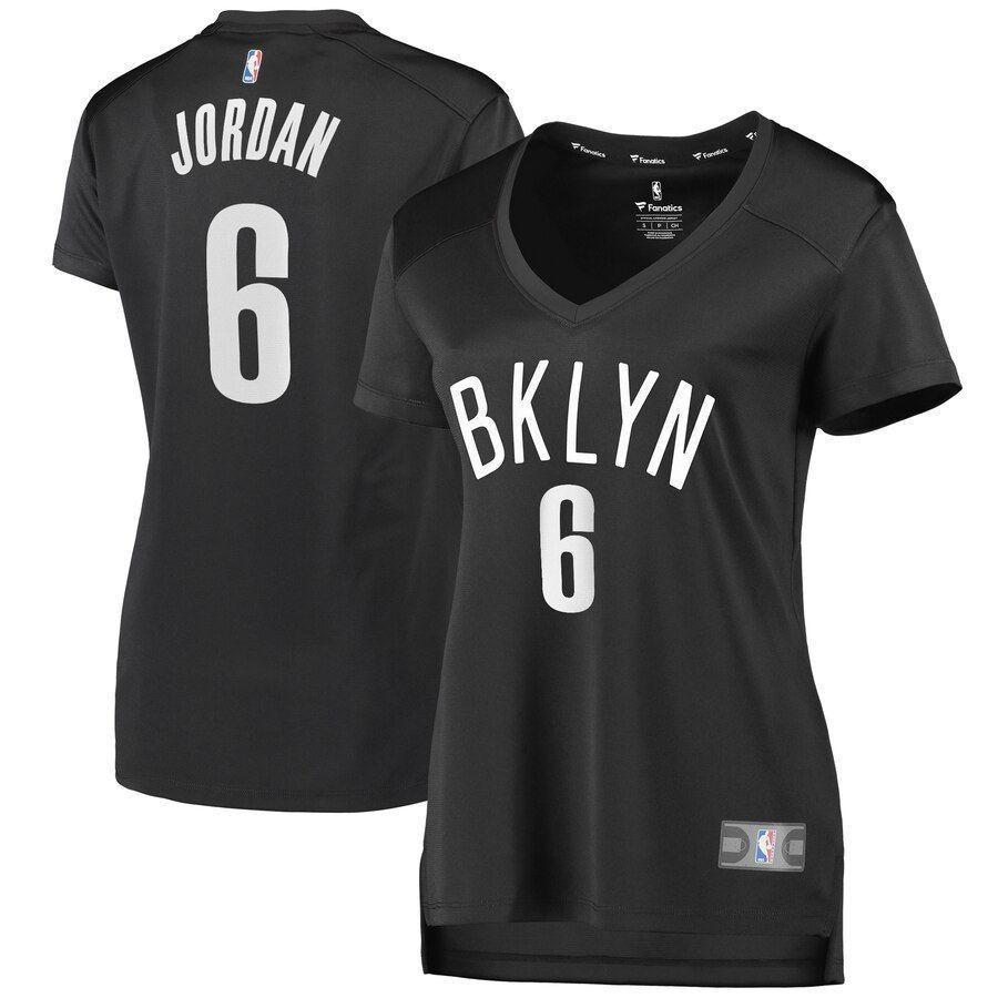 DeAndre Jordan Brooklyn Nets Womens Fast Break Jersey Charcoal Statement Edition 2019