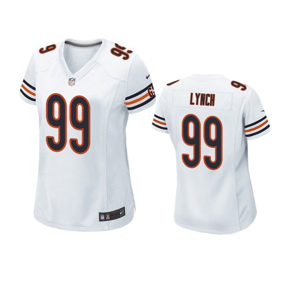 Chicago Bears Aaron Lynch Game White Womens Jersey