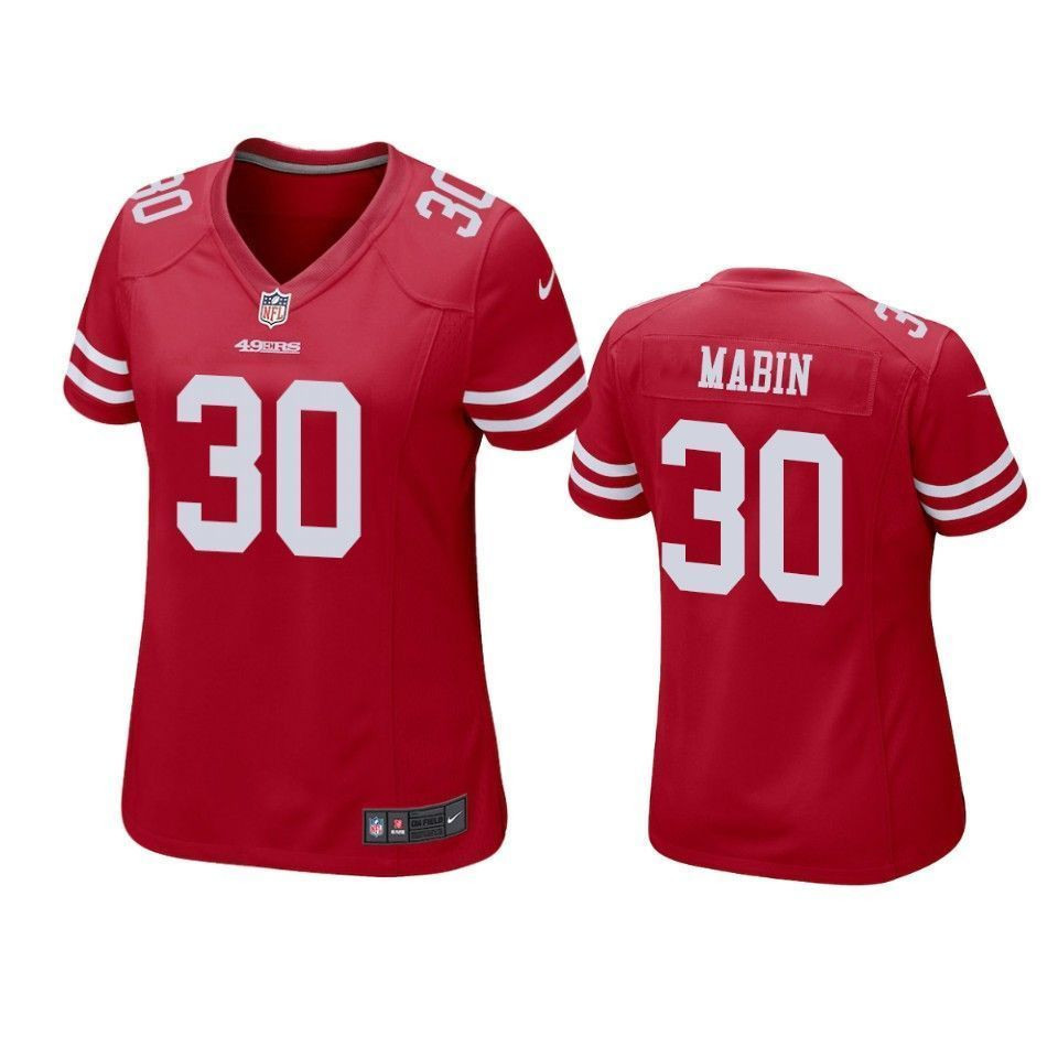 San Francisco 49ers Greg Mabin Game Scarlet Womens Jersey