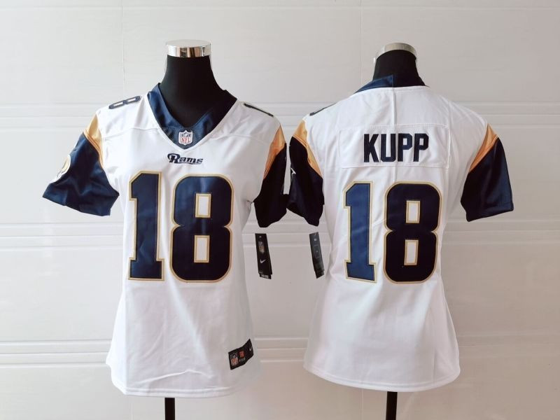Los Angeles Rams Cooper Kupp #18 NFL 2020 White Womens Jersey