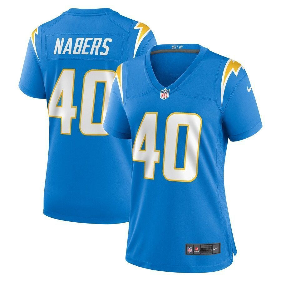 Womens Los Angeles Chargers Gabe Nabers Powder Blue Team Game Jersey