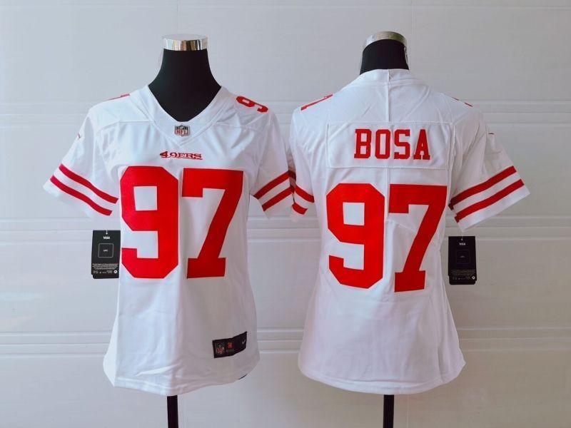 San Francisco 49ers Nick Bosa #97 NFL 2020 White Womens Jersey