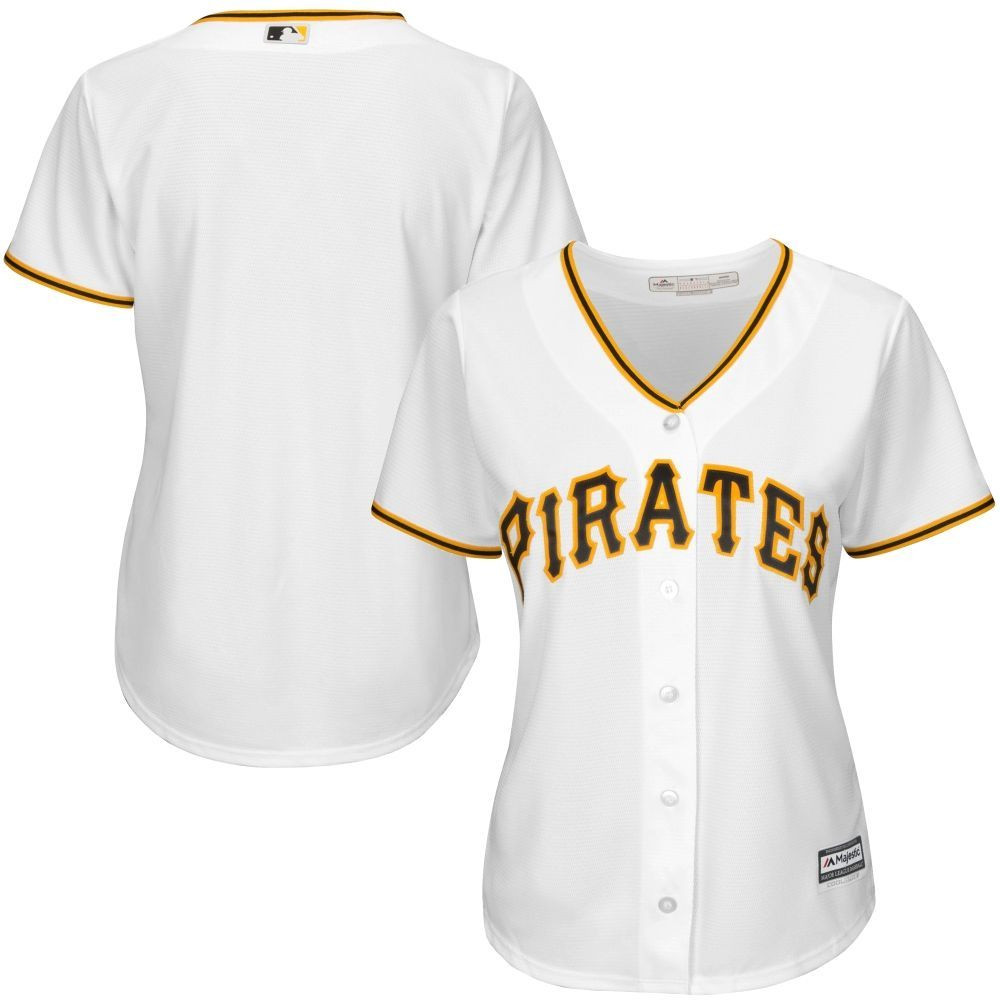 Womens Pittsburgh Pirates Majestic White Home Cool Base Jersey Gift For Pittsburgh Pirates Fans