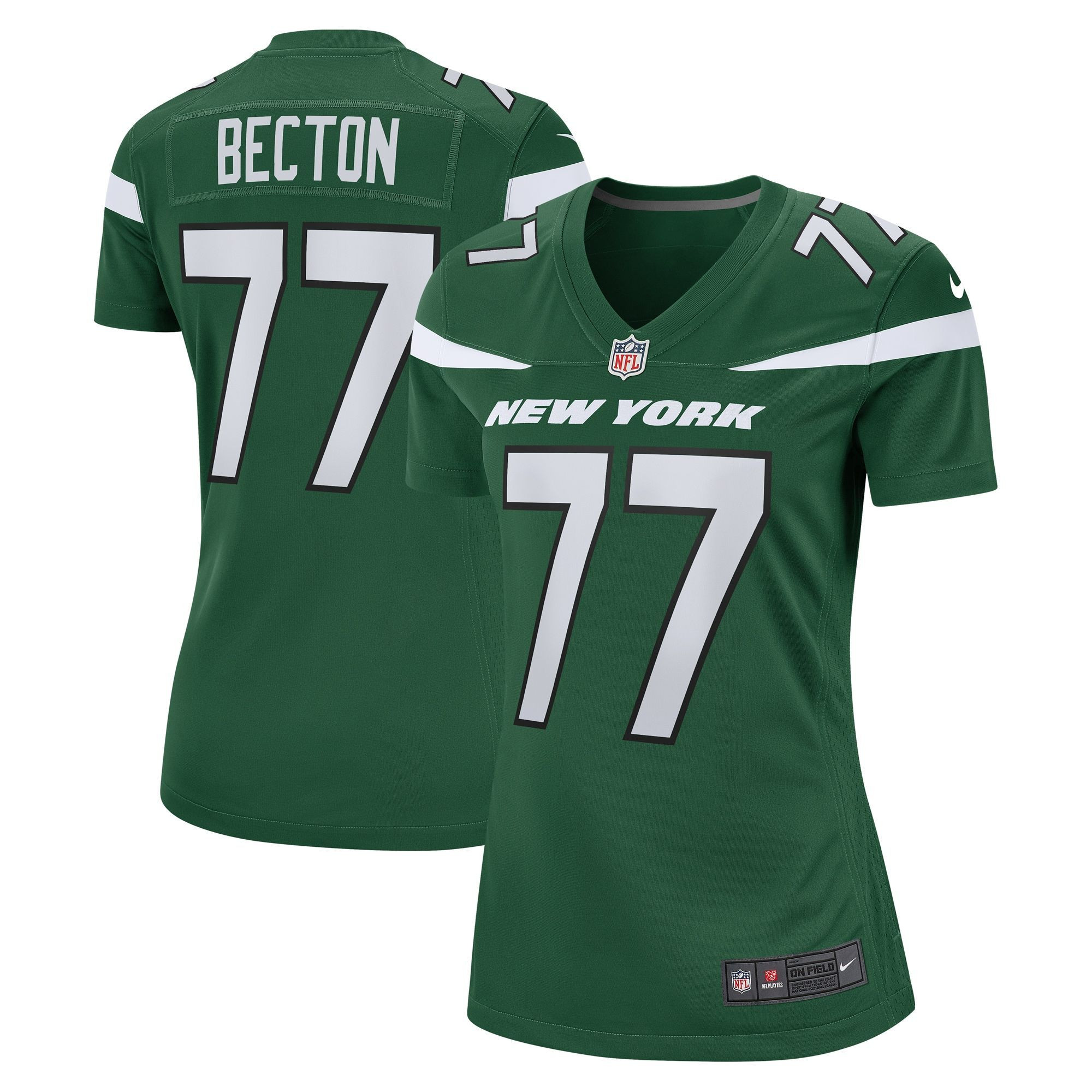 Womens New York Jets Mekhi Becton Gotham Green Game Jersey Gift for New York Jets fans