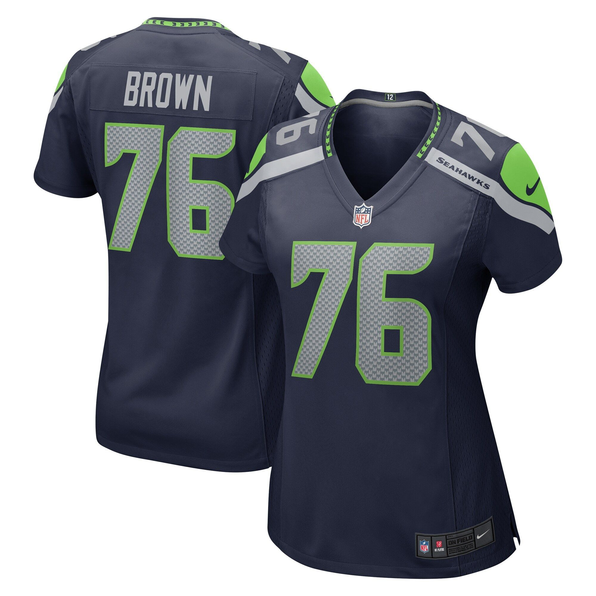 Womens Seattle Seahawks Duane Brown College Navy Game Jersey Gift for Seattle Seahawks fans