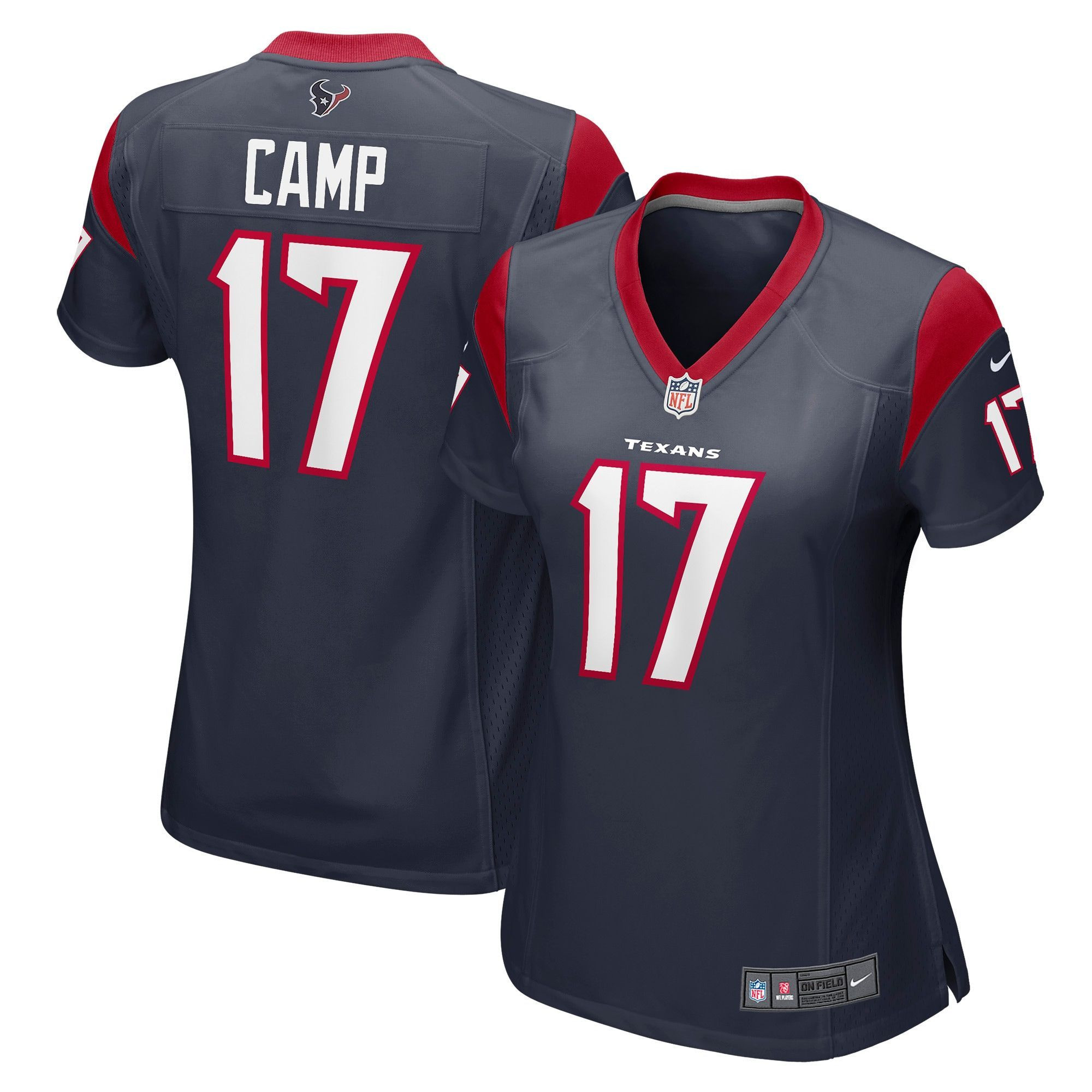 Womens Houston Texans Jalen Camp Navy Game Player Jersey Gift for Houston Texans fans