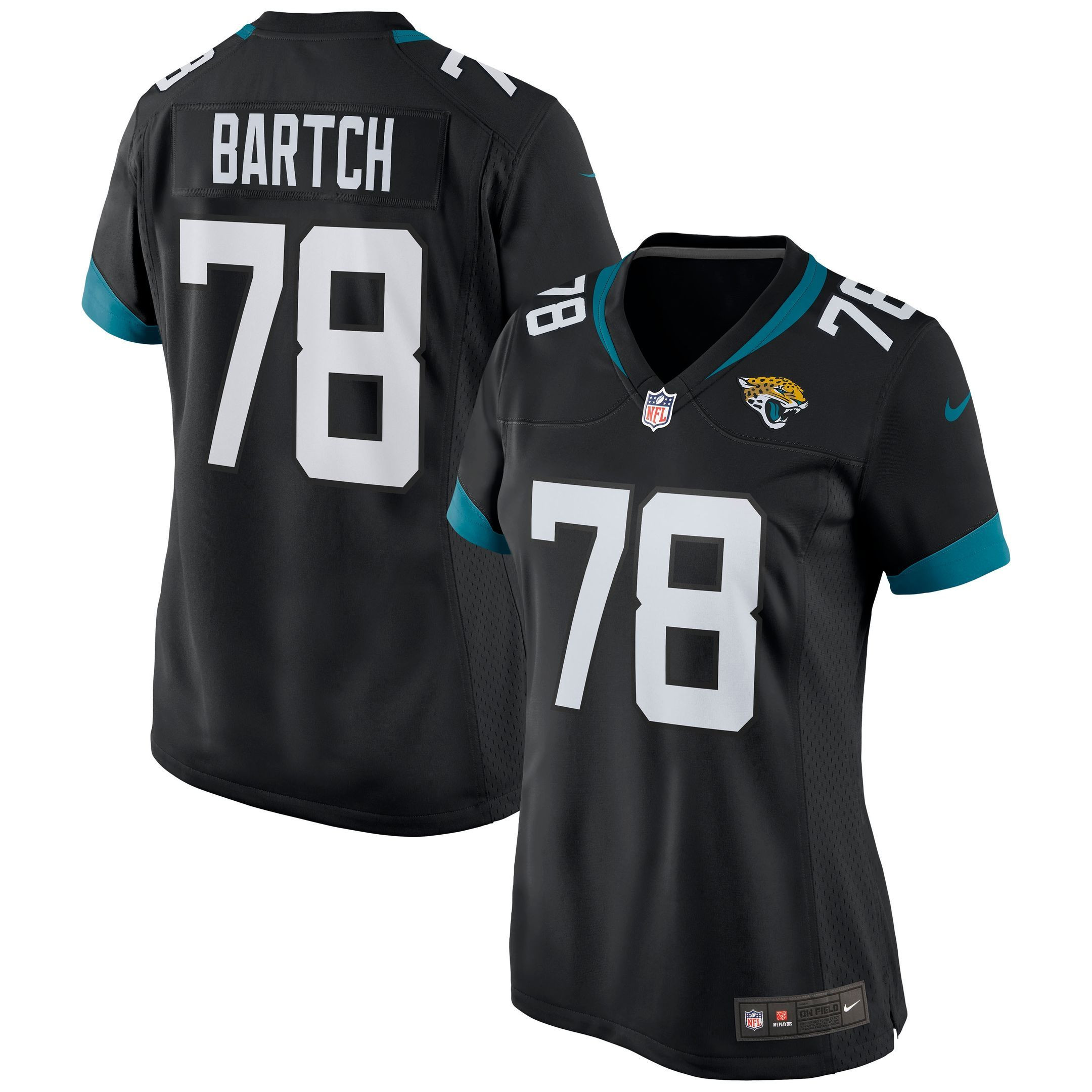 Womens Jacksonville Jaguars Ben Bartch Black Game Jersey Gift for Jacksonville Jaguars fans