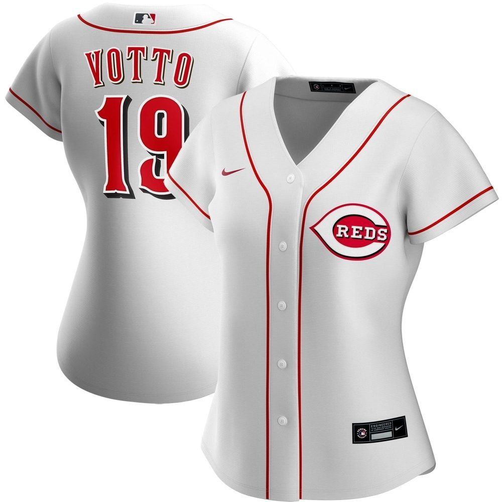 Womens Cincinnati Reds Joey Votto White Home Player Jersey Gift For Cincinnati Reds Fans