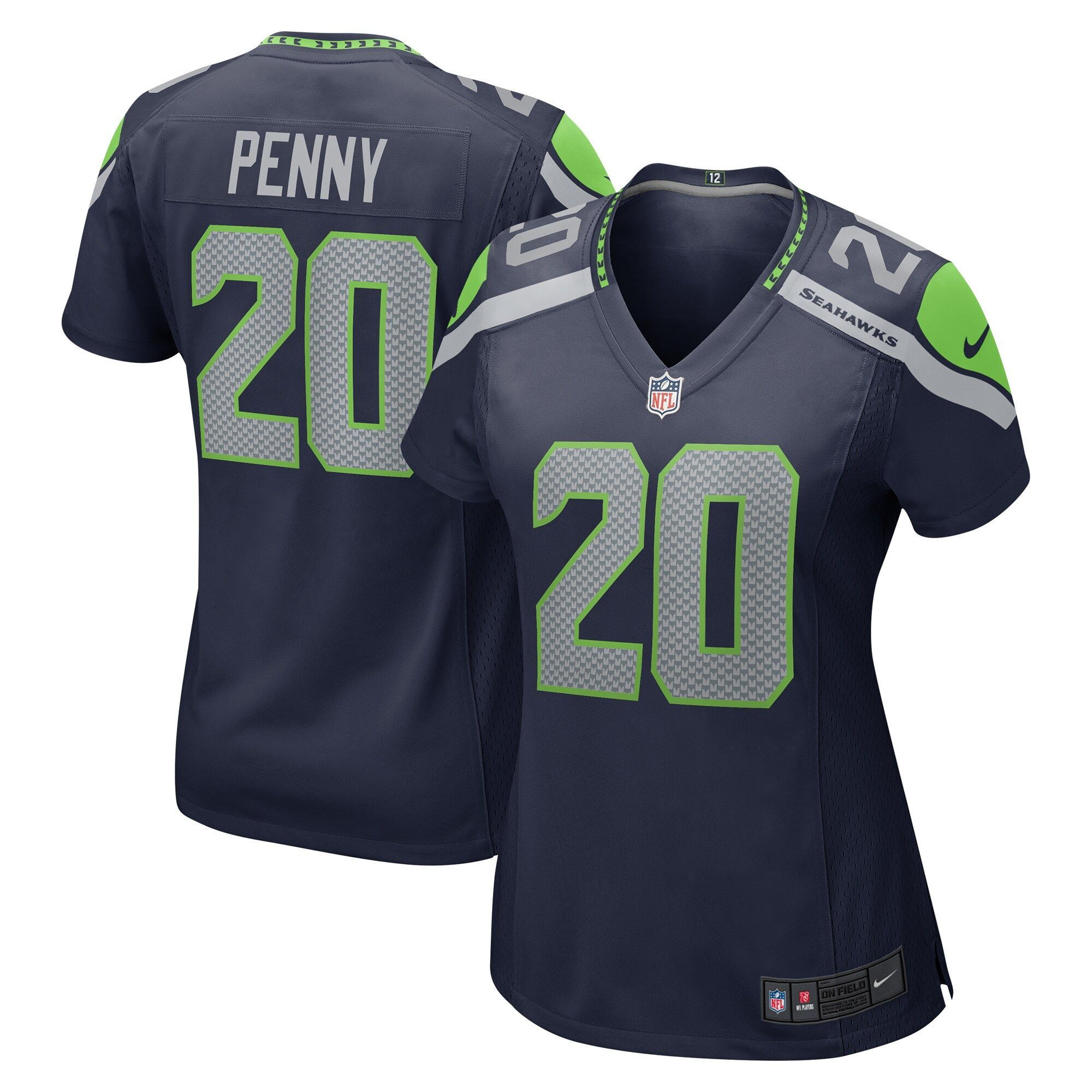 Womens Seattle Seahawks Rashaad Penny College Navy Game Jersey Gift for Seattle Seahawks fans