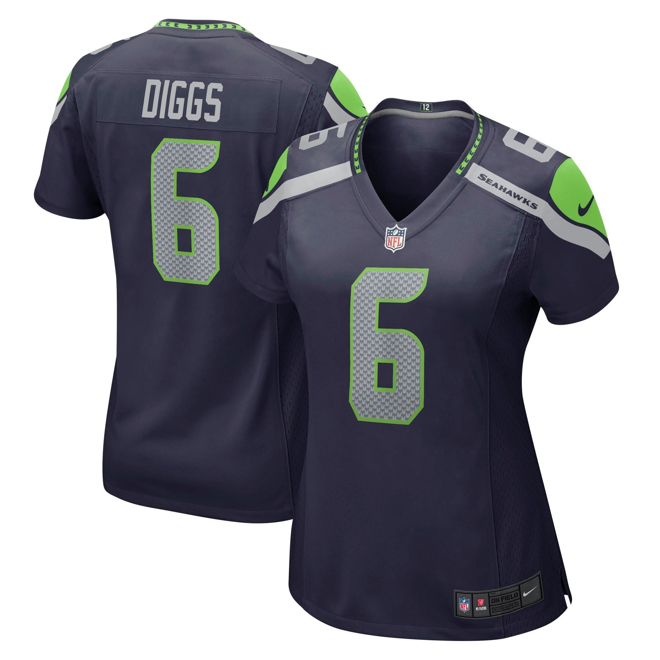 Womens Seattle Seahawks Quandre Diggs College Navy Player Game Jersey Gift for Seattle Seahawks fans