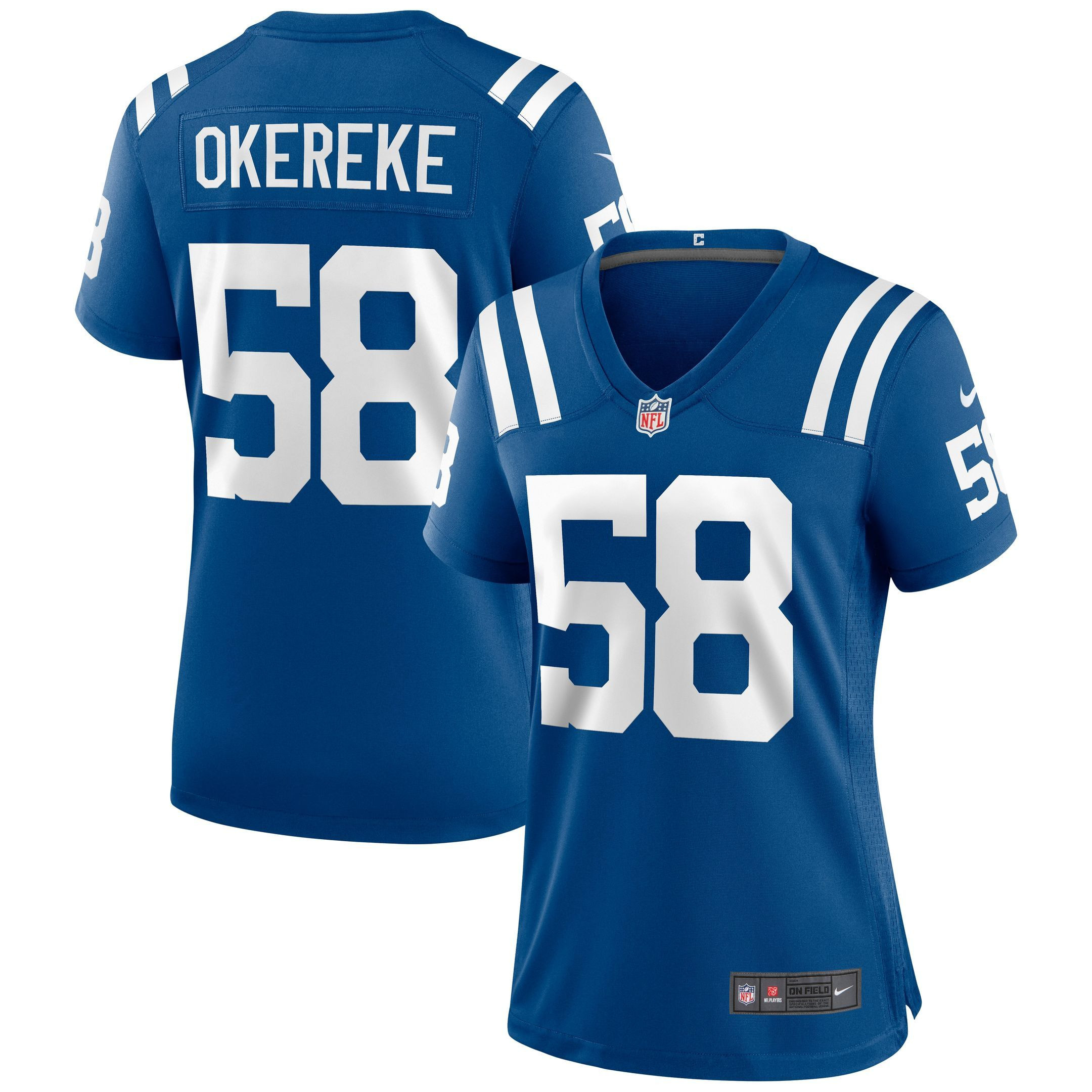 Womens Colts Bobby Okereke Royal Game Jersey Gift for Colts fans