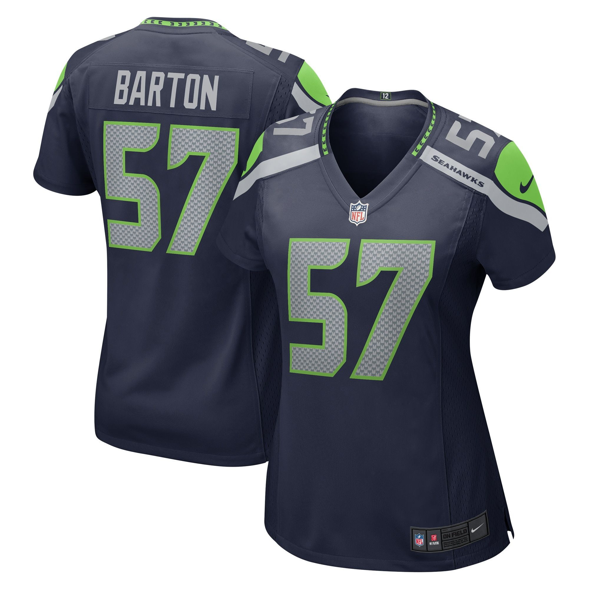 Womens Seattle Seahawks Cody Barton College Navy Game Jersey Gift for Seattle Seahawks fans