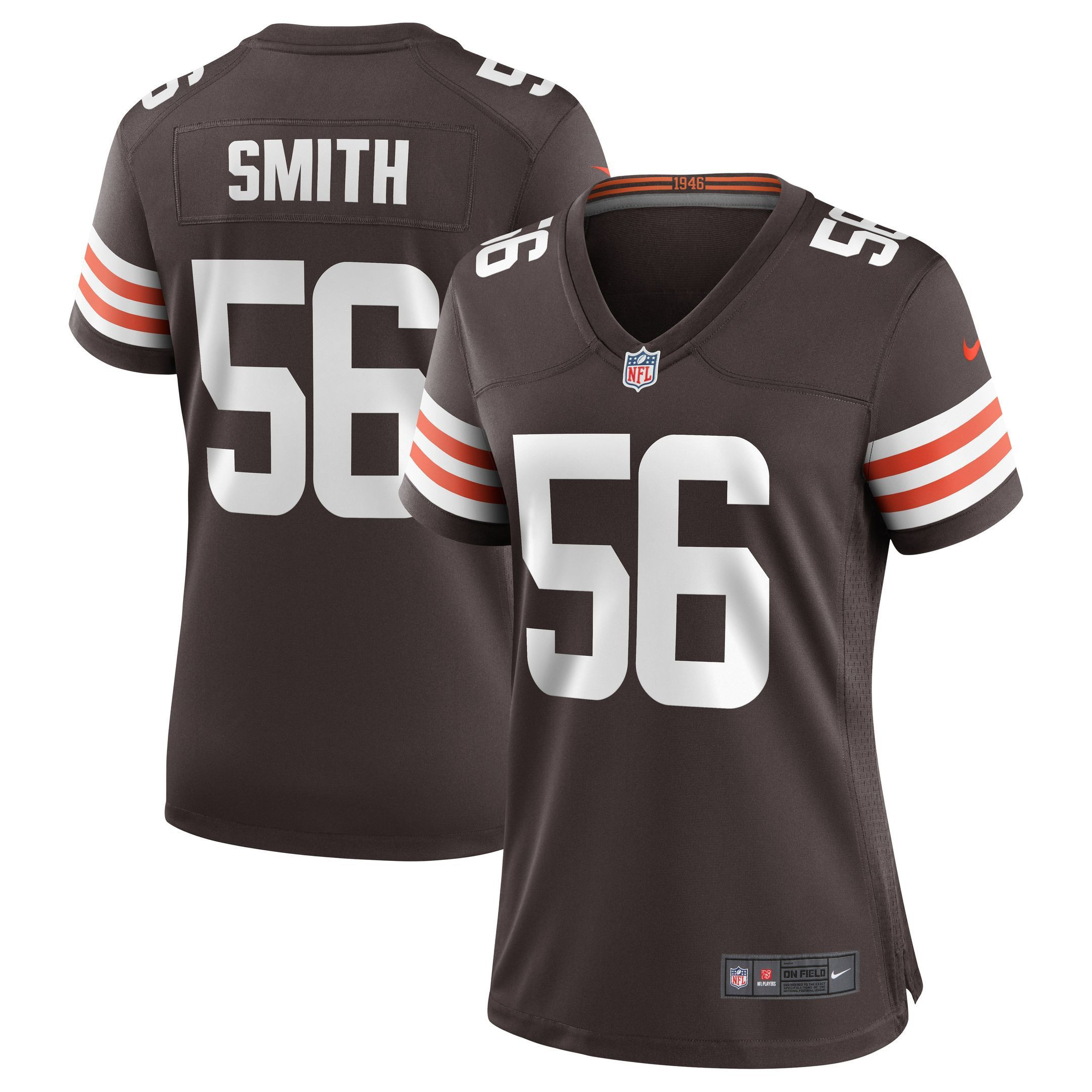 Womens Cleveland Browns Malcolm Smith Brown Game Jersey Gift for Cleveland Browns fans