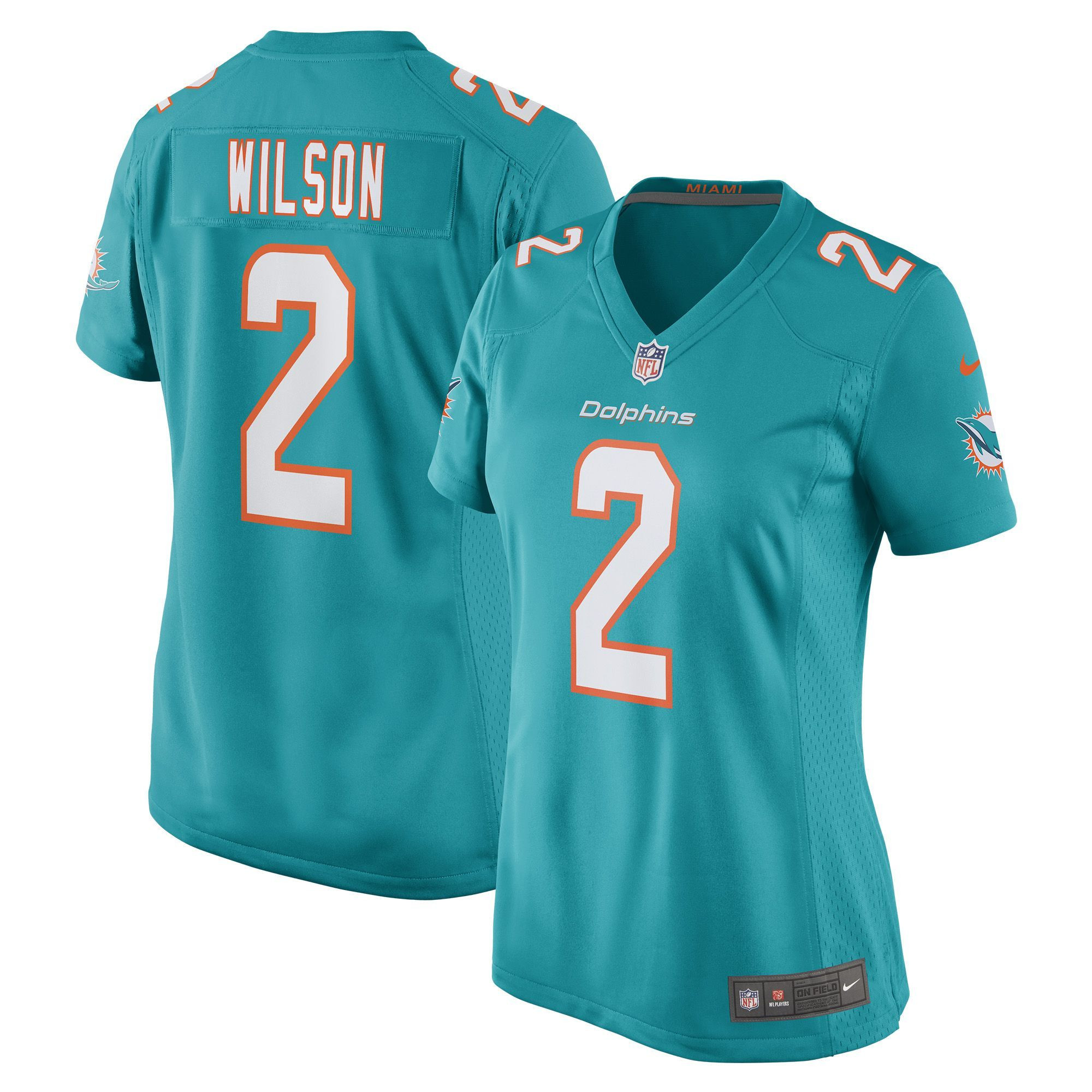 Womens Miami Dolphins Albert Wilson Aqua Game Player Jersey Gift for Miami Dolphins fans