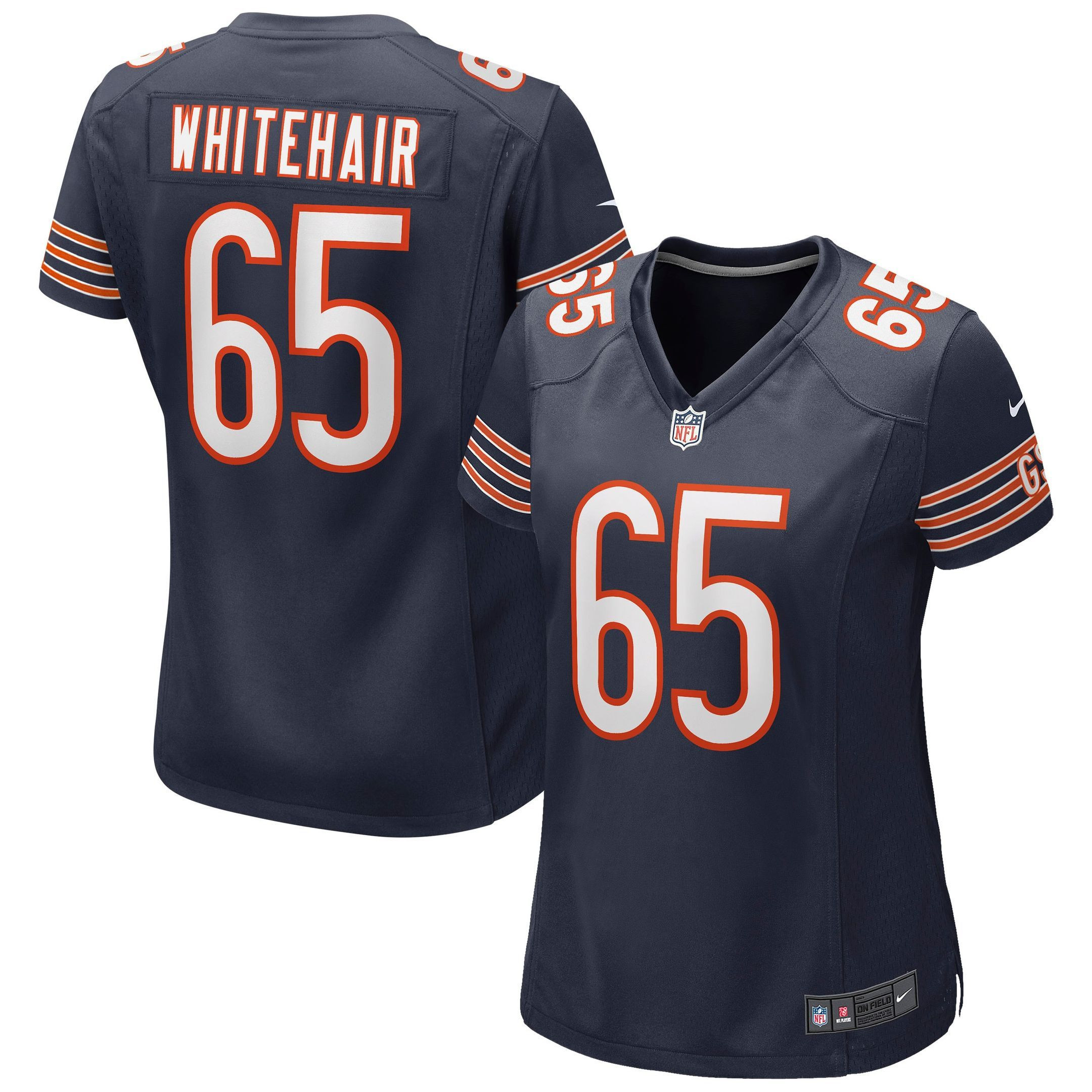 Womens Chicago Bears Cody Whitehair Navy Game Jersey Gift for Chicago Bears fans