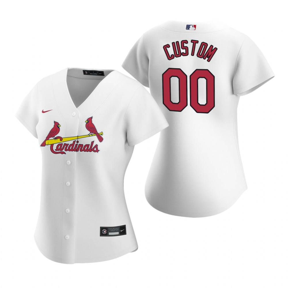 Womens St Louis Cardinals Personalized Name Number 2020 White Jersey Gift For Cardinals Fans