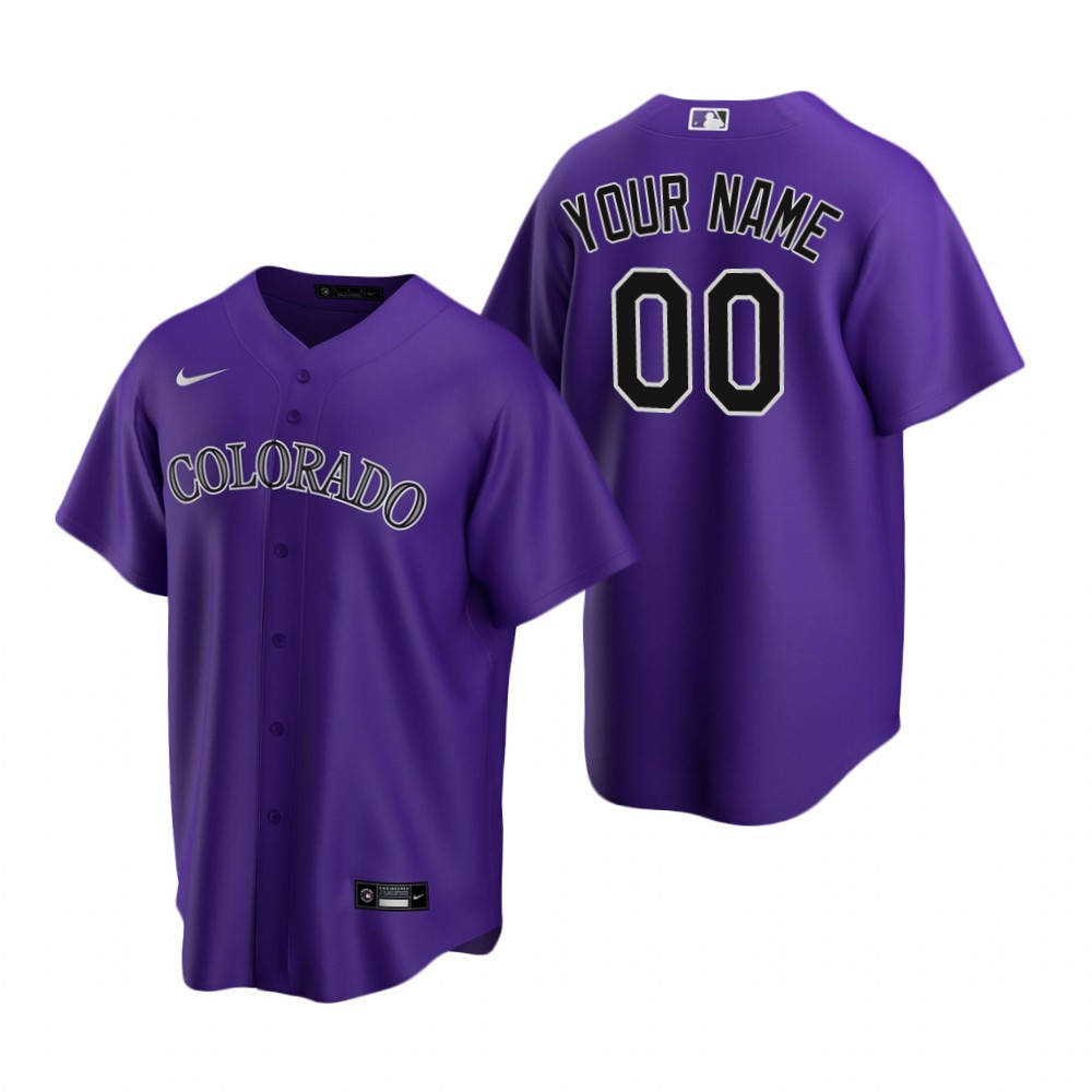 Mens Colorado Rockies Personalized Name Number 2020 Purple Jersey Gift For Rockies Fans
