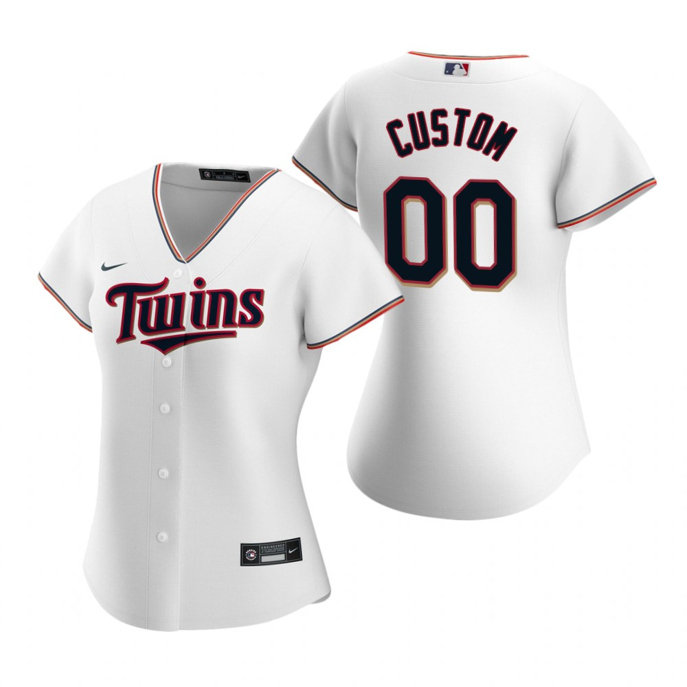 Womens Minnesota Twins Personalized Name Number 2020 White Jersey Gift For Twins Fans