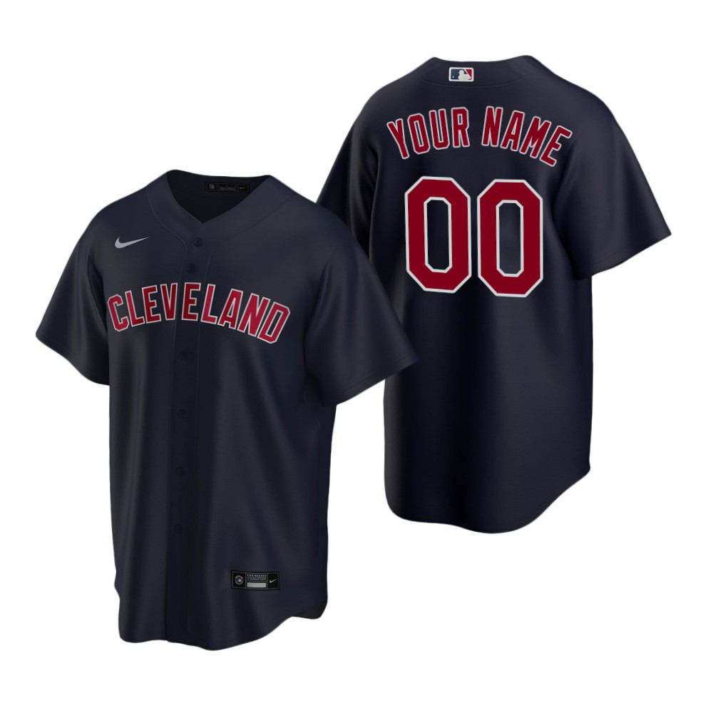 Youth Cleveland Baseball #00 Any Name 2020 Alternate Navy Jersey Gift For Cleveland Baseball Fans